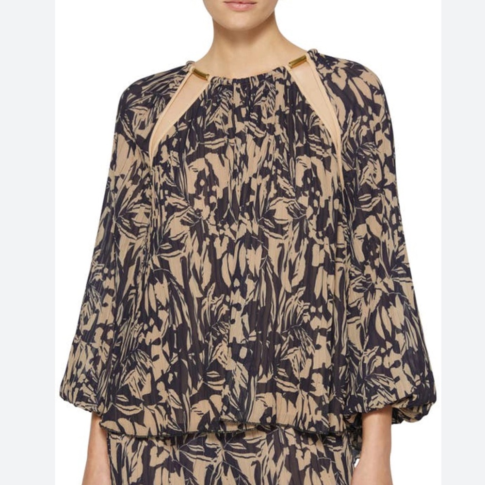 Jonathan Simkhai Black and Brown Boxy Blouse